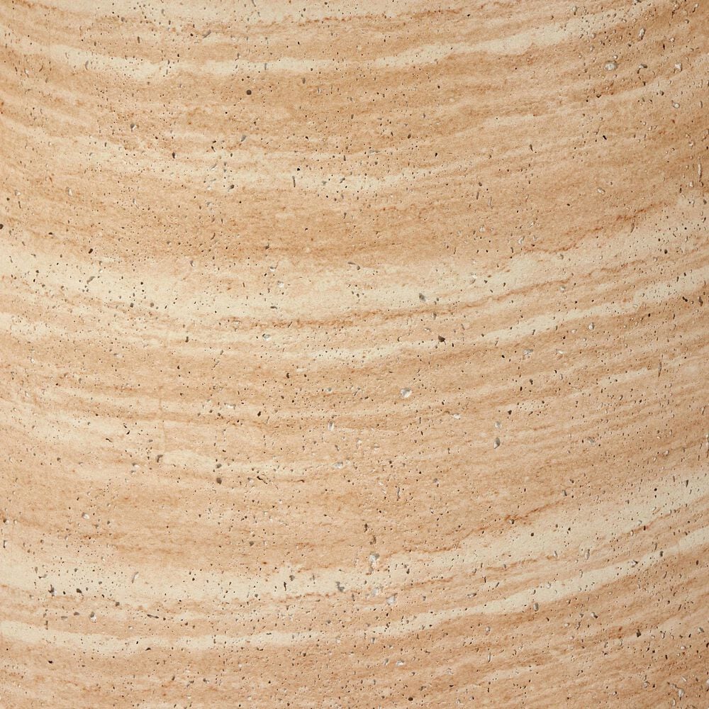 Four Hands Janice 48&quot; Round Pedestal Dining Table in Faux Travertine , , large