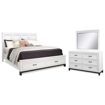Riva Ridge Hyde Park 3-Piece Queen Storage Bedroom Set in White, , large
