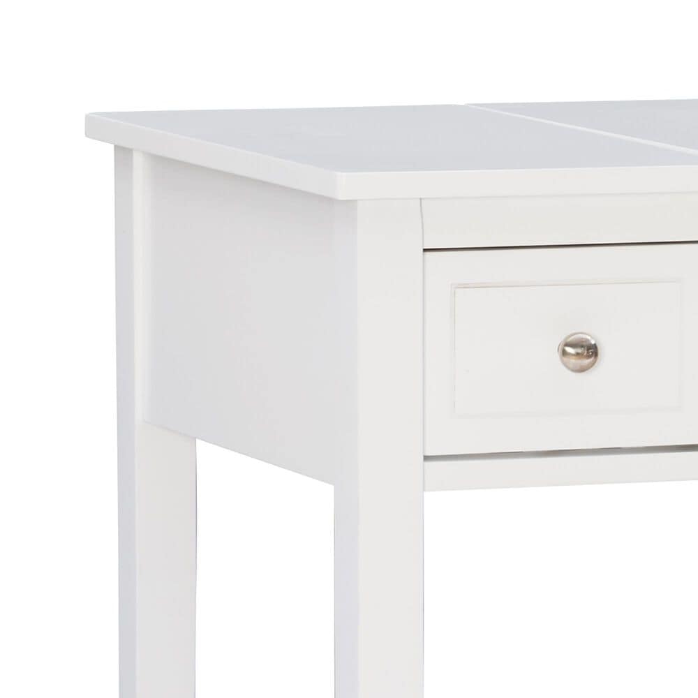 Linon Home Decor Virginia Vanity with Stool in White, , large