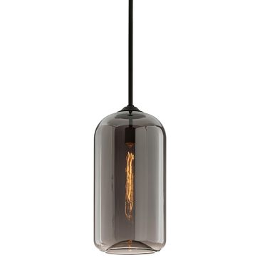 Troy Lighting District 10" 1-Light Pendant in Soft Black and Smoke, , large