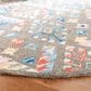 Safavieh Micro-Loop MLP351F 5" Round Gray and Blue Area Rug, , large