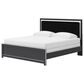 Ashley Zuraleus King Upholstered Panel Bed with Two Nightstands in Matte Black, , large
