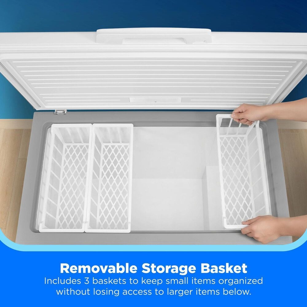 Midea 10 Cu. Ft. Garage-Ready Convertible Chest Freezer in White, , large