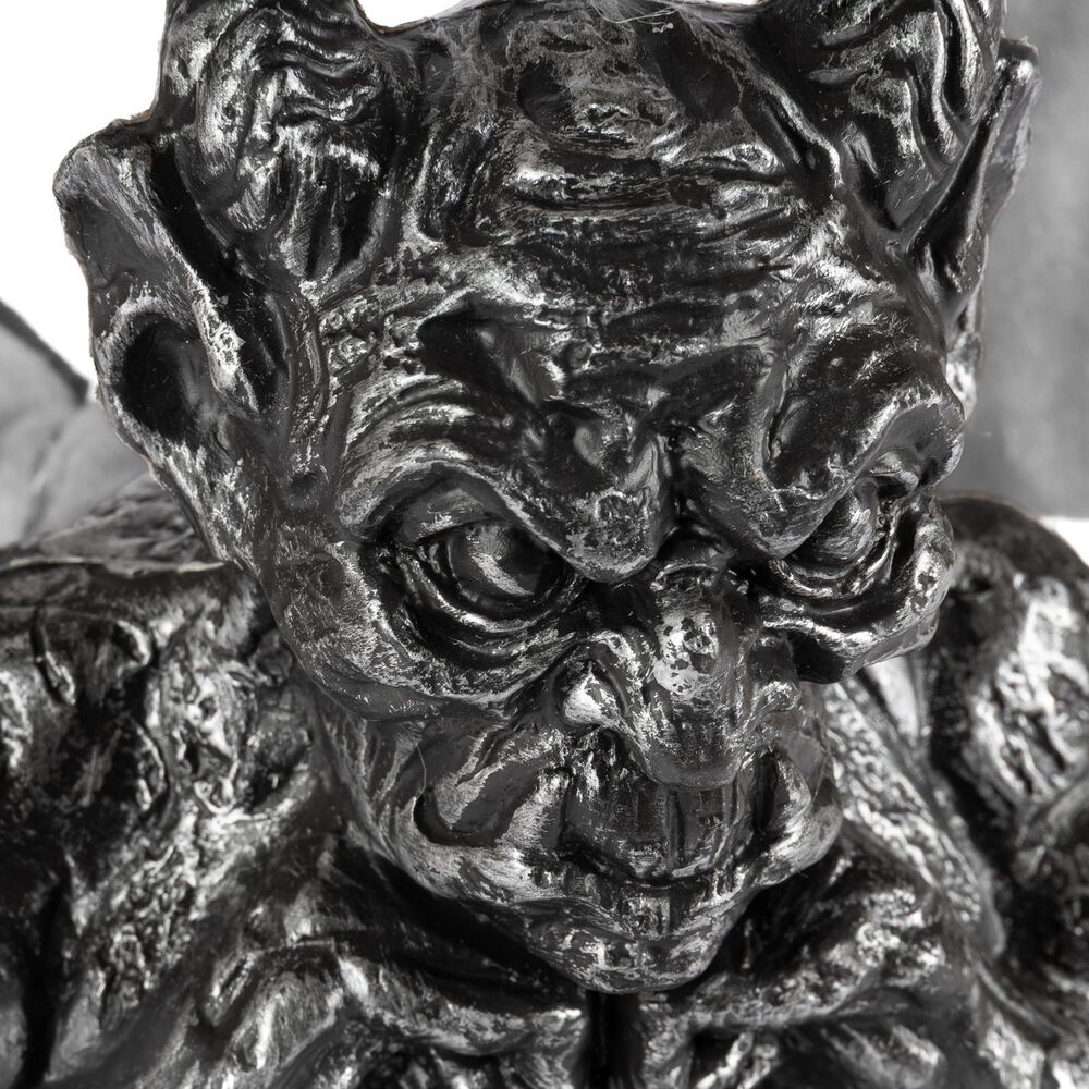The Gerson Company 12.5&quot;H Battery-Operated Animated Halloween Gargoyle with Sound Sensor in Gray, , large