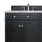 James Martin Vanities Brittany 72" Double Bathroom Vanity in Black Onyx with 3 cm Victorian Silver Quartz Top and Rectangular Sinks, , large