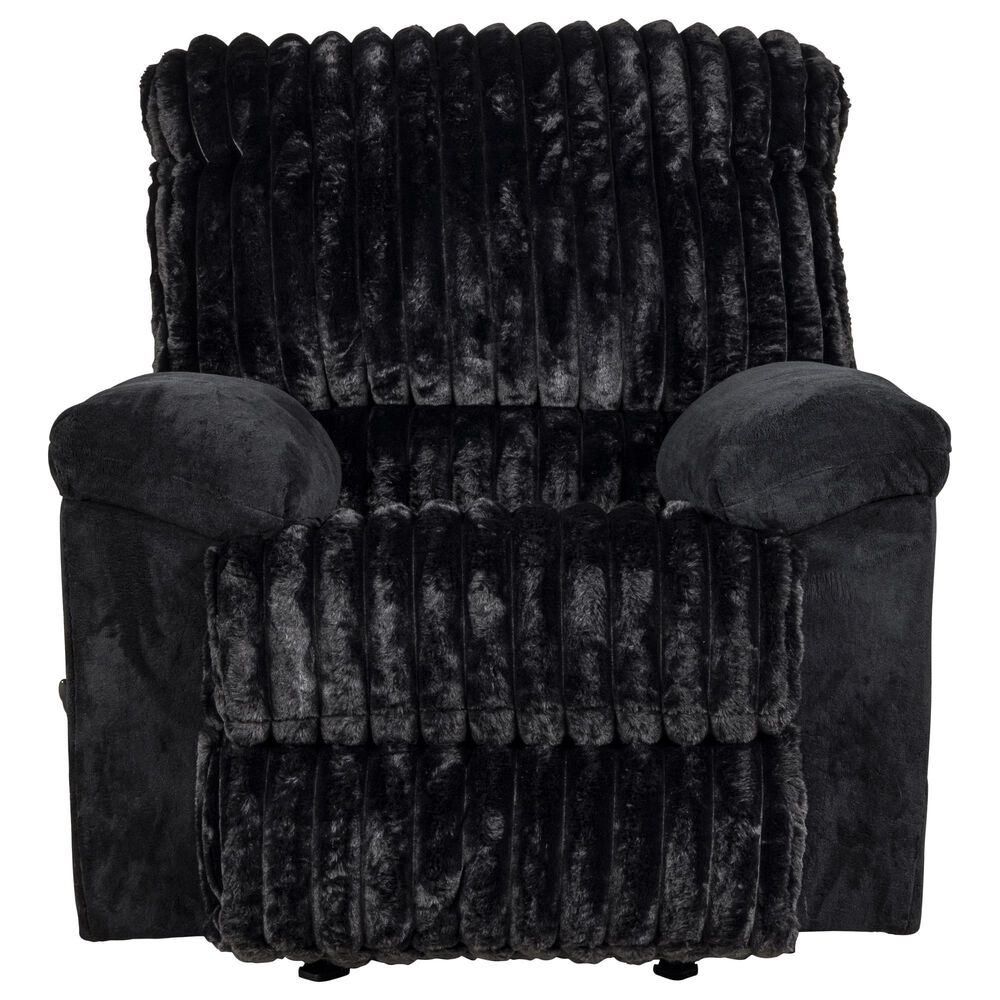 Catnapper Comet Lay Flat Reclining Loveseat in Black, , large