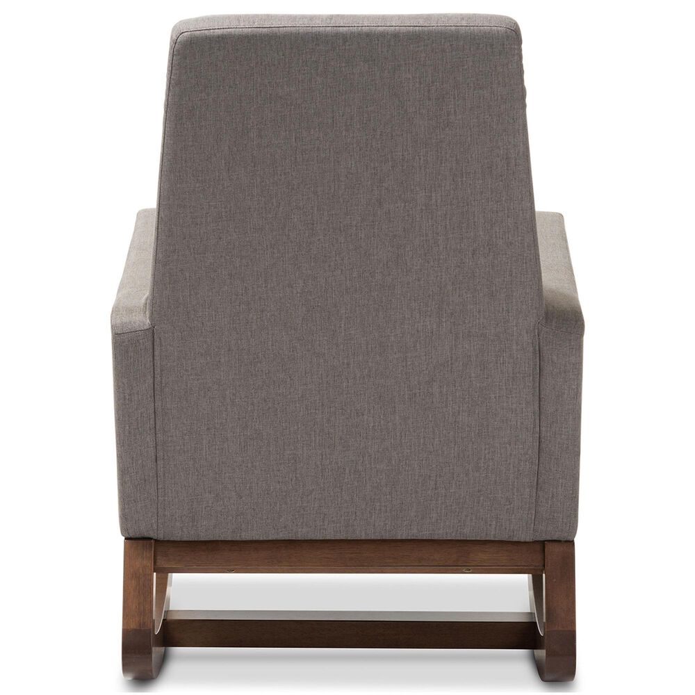 Baxton Studio Yashiya Rocking Chair in Grey, , large