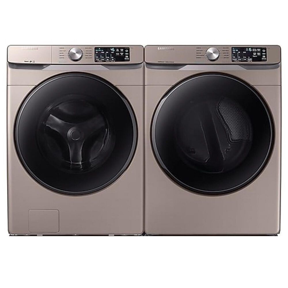 Samsung 4.5 Cu. Ft. Front Load Washer with Steam and 7.5 cu. ft. Electronic Dryer in Champagne, , large