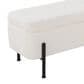 Lumisource Daniella Storage Bench with Cream Cushion in Black, , large
