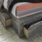 Ashley Baystorm King Panel Bed with 4 Storage Drawers in Gray, , large