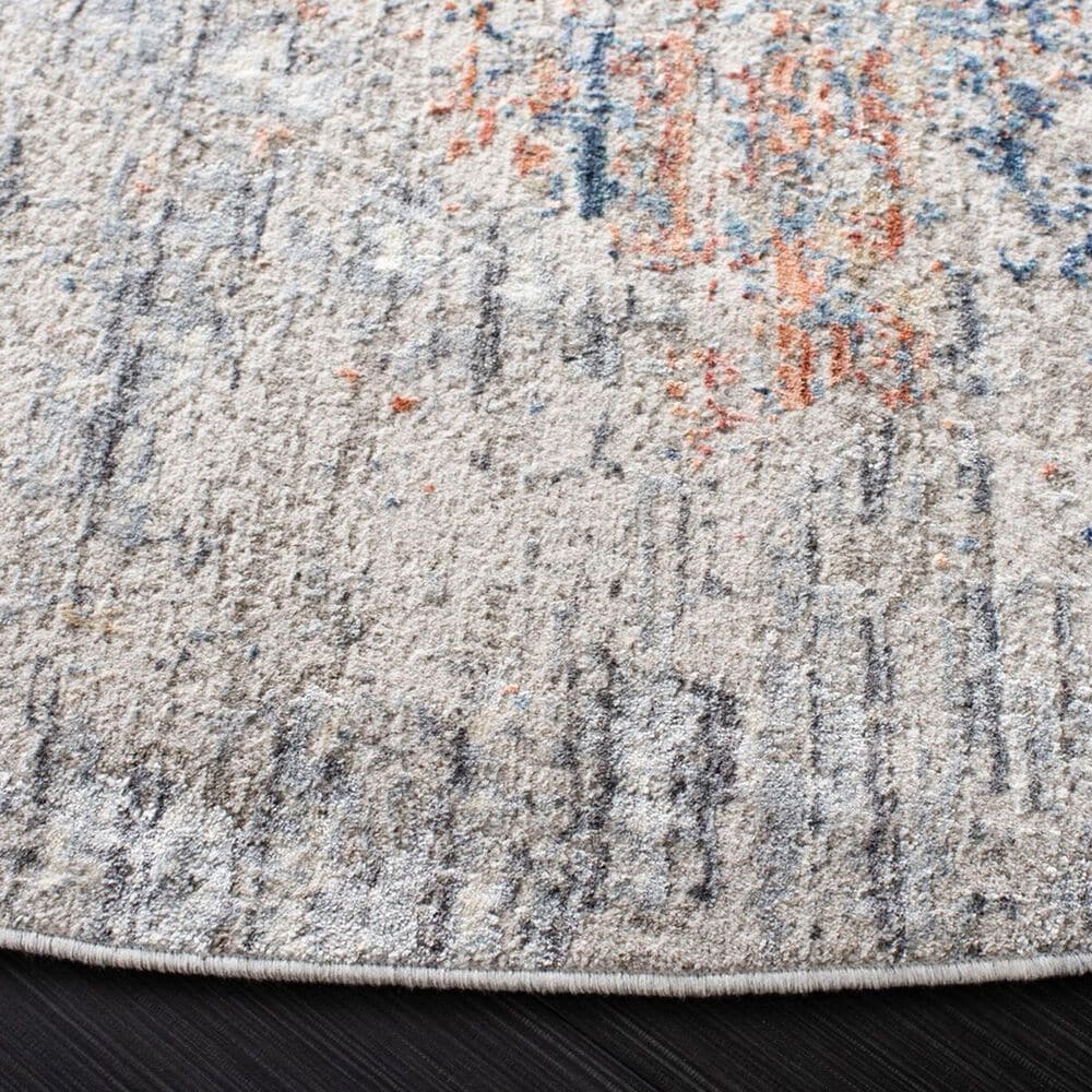 Safavieh Dream DRM427G 6&#39;7&quot; Round Grey and Blue Area Rug, , large