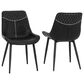 Linon Home Decor Edler Side Chair with Black Upholstery in Black (Set of 2), , large