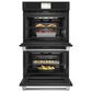 Cafe 2-Piece Kitchen Package with Matte Black 30" Smart Built-In Convection Double Wall Oven and Black 30" Touch Control Induction Cooktop, , large