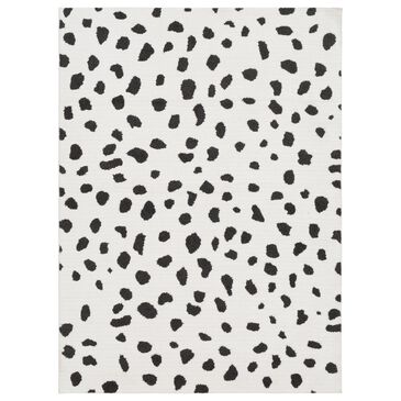 Surya Moroccan Shag MCS-2307 7"10" x 10"3" Black and White Area Rug, , large