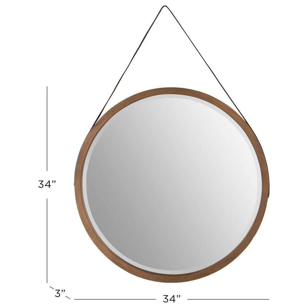 Riva Ridge Cyrus Wall Mirror in Almond Bisque, , large