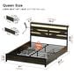 HOMLUX Queen Upholstered Platform Storage Bed Frame in Beige, , large