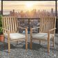 Hearth and Haven Outdoor All-Weather Aluminum Dining Chair in Gray (Set of 2), , large
