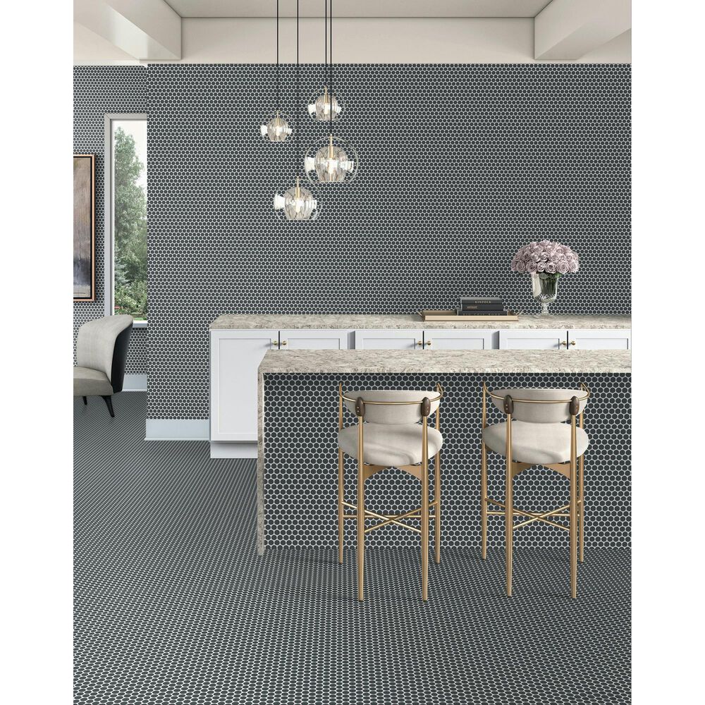 Dal-Tile Color Wheel Matte Chalkboard 13&quot; X 11&quot; Ceramic Mosaic Sheet, , large