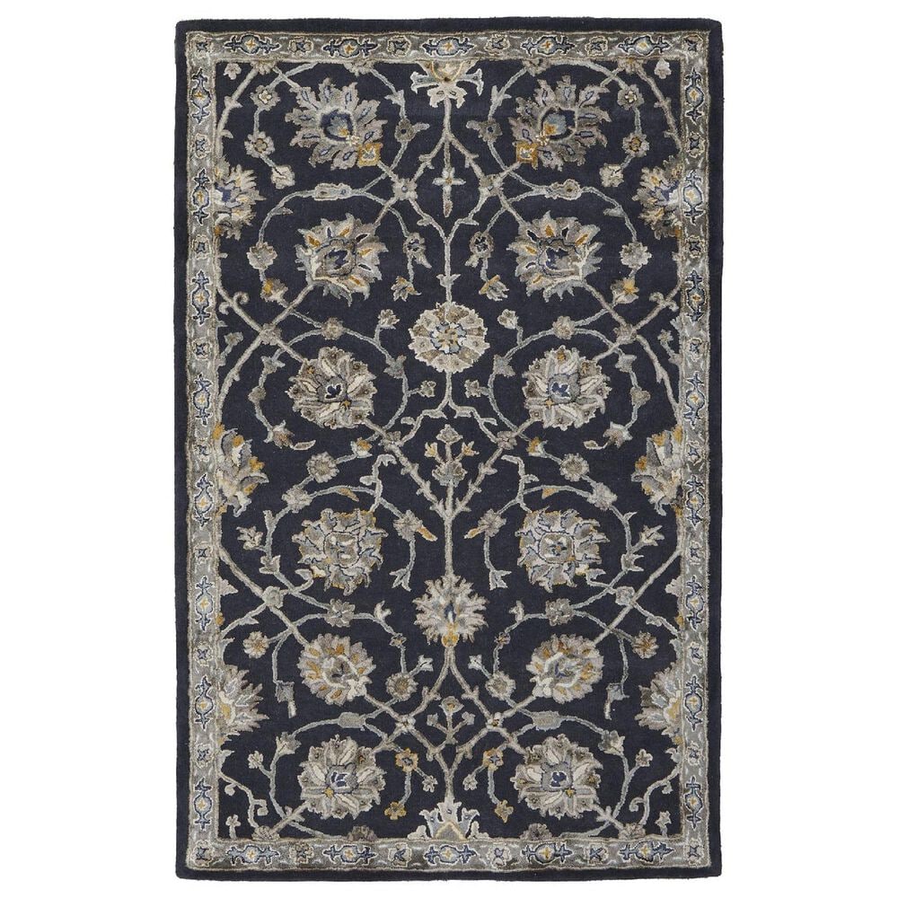 Feizy Prescott 5" x 8" Navy and Gray Area Rug, , large