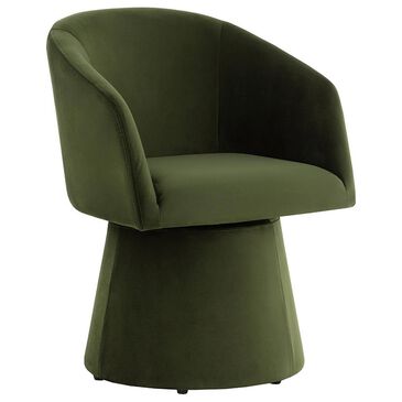 37B Etta Swivel Dining Arm Chair in Moss Green, , large