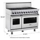 Viking Range 48" Freestanding Dual Fuel Range with 8 Burners in Stainless Steel, , large