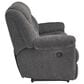 Ashley Foreside Manual Reclining Sofa in Charcoal, , large