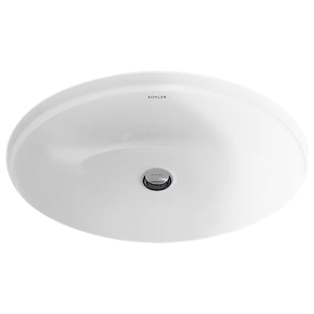 Kohler Caxton Oval Undermount Bathroom Sink in White, , large