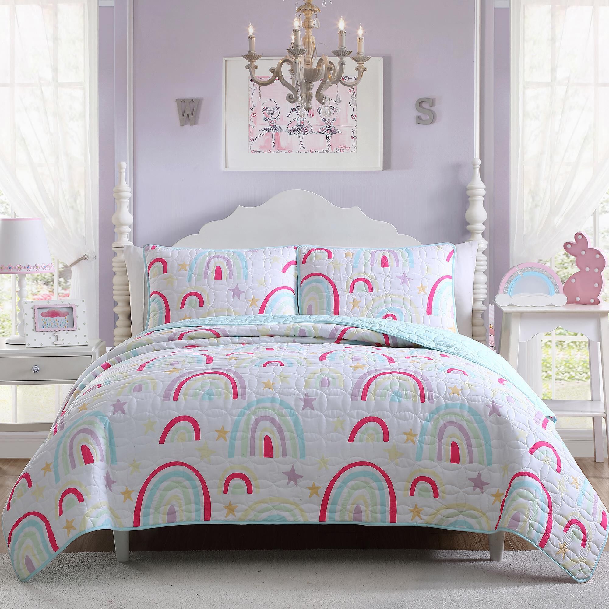 Pottery barn kids rainbow quilt discount