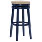 Linon Home Decor Morgan Swivel Bar Stool in Navy Blue, , large