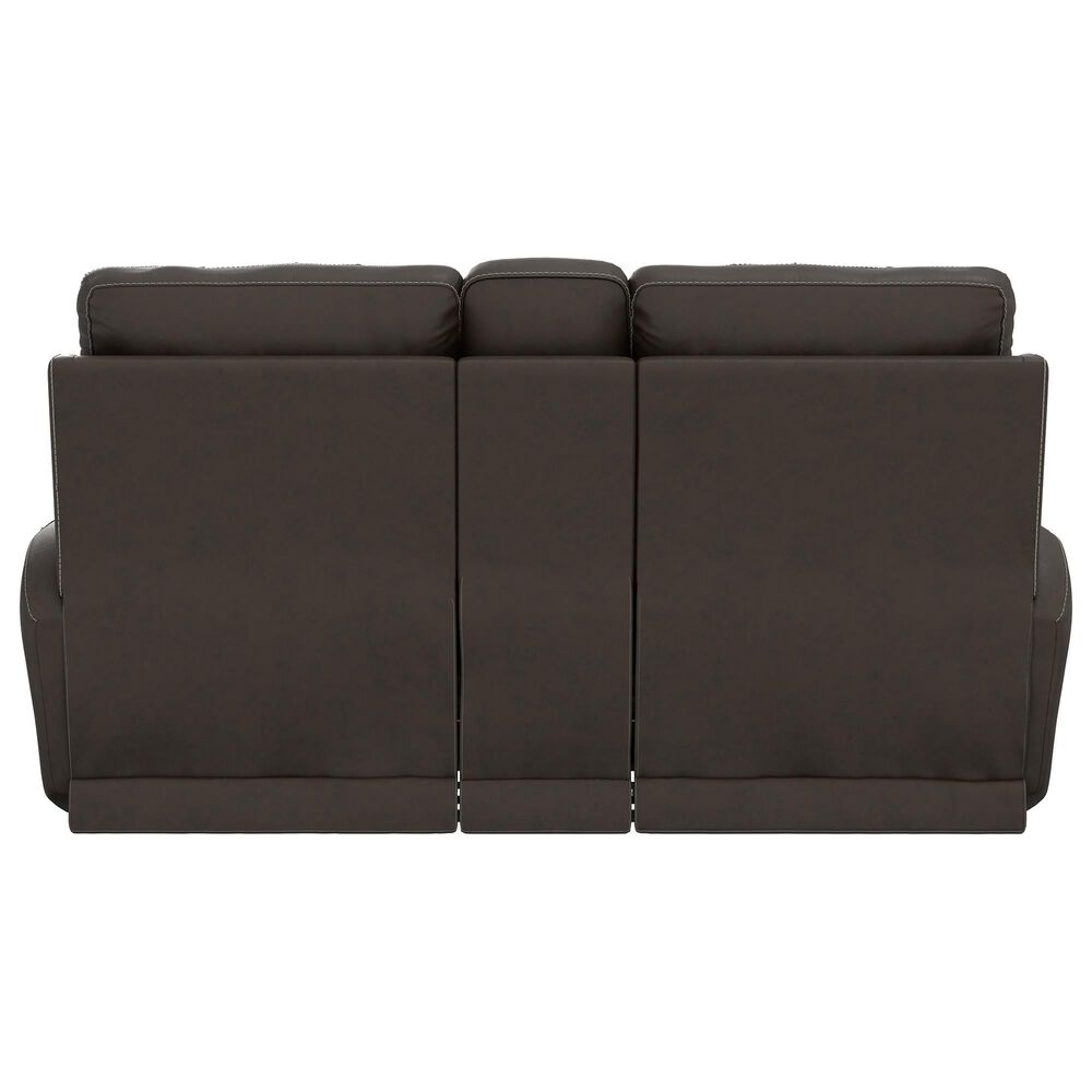 Catnapper Fredda Power Reclining Console Loveseat with Power Headrests in Coffee, , large
