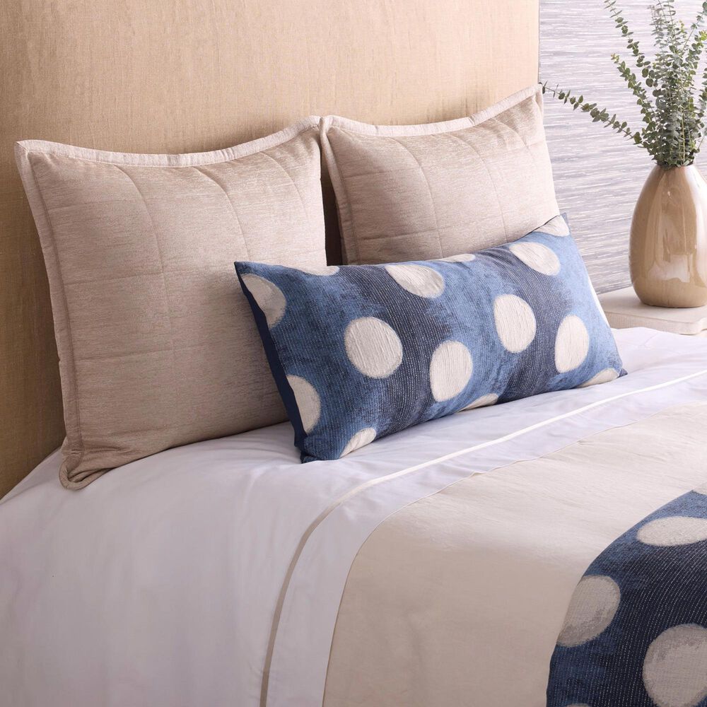 Ann Gish Eclipse 16" x 36" Lumbar Throw Pillow in Blue and Silver, , large