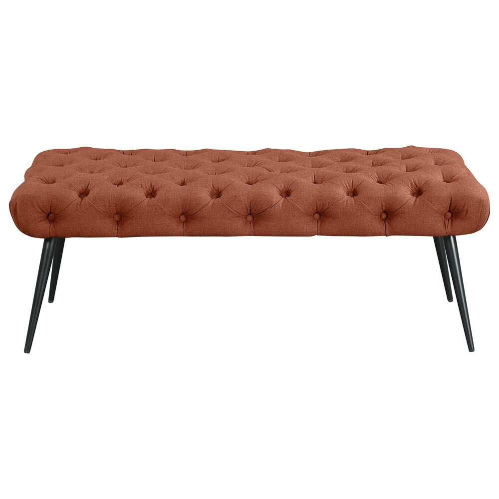 Coaster Ella Accent Bench in Rust, , large