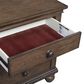 Riva Ridge Oxford California King Sleigh Bed with Two Nightstands in Cocoa with AC Outlets and USB Ports, , large