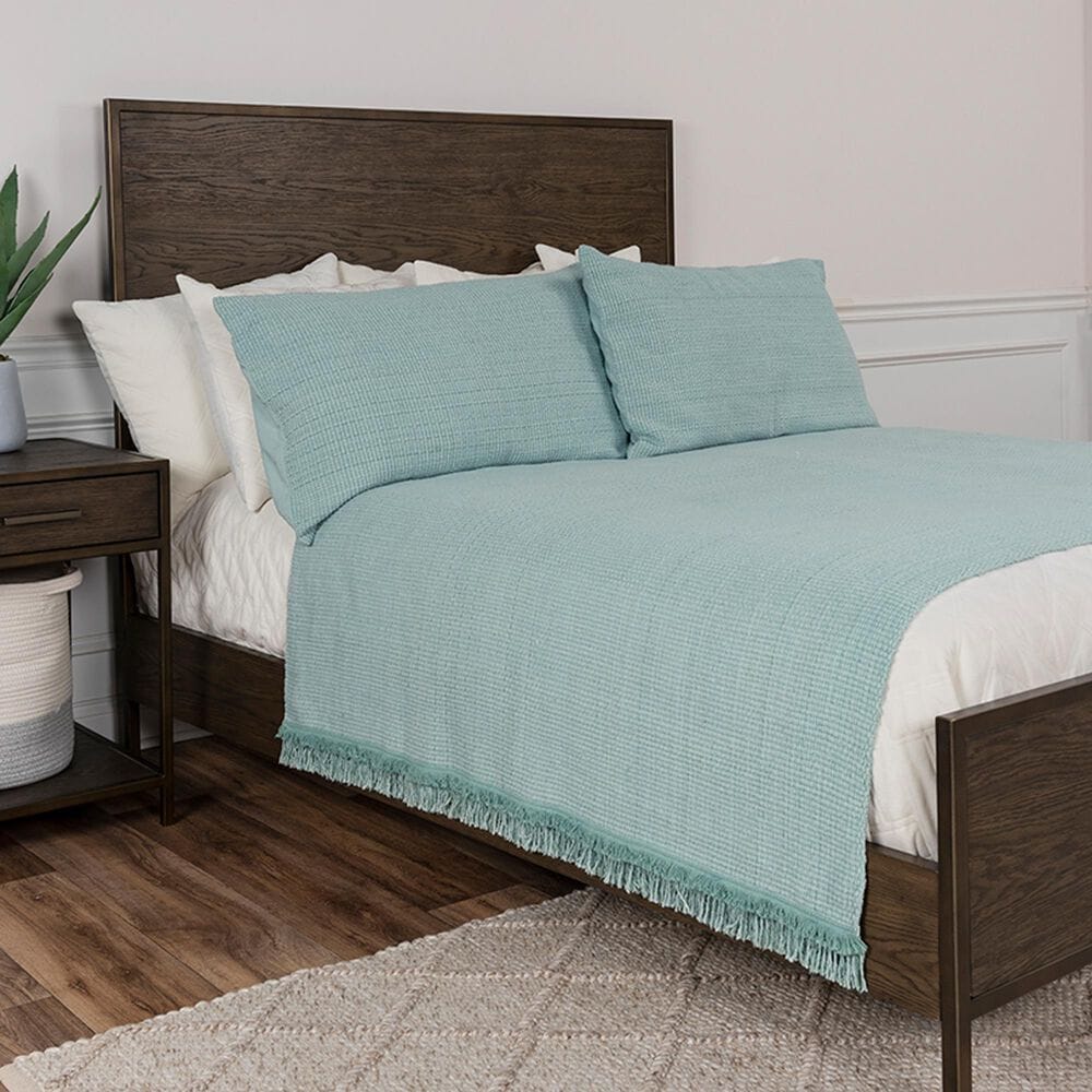 Rizzy Home Donny Osmond 3-Piece Twin Wedding Blanket in Teal, , large
