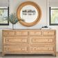 Universal Furniture Weekender 8-Drawer Dresser and Mirror in Sand Dune and Natural Rattan, , large