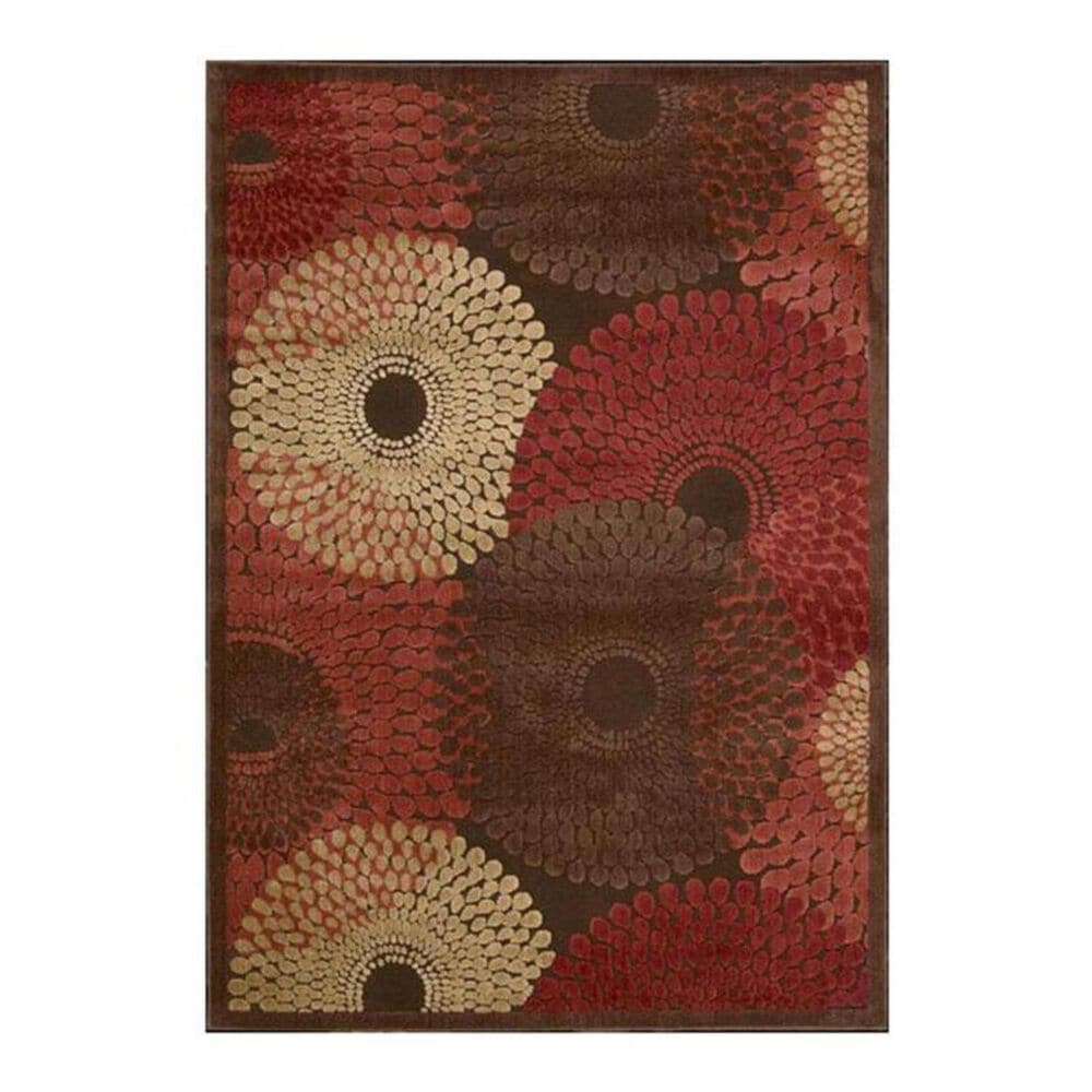 Nourison Graphic Illusions GIL04 7'9" x 10'10" Brown Area Rug, , large
