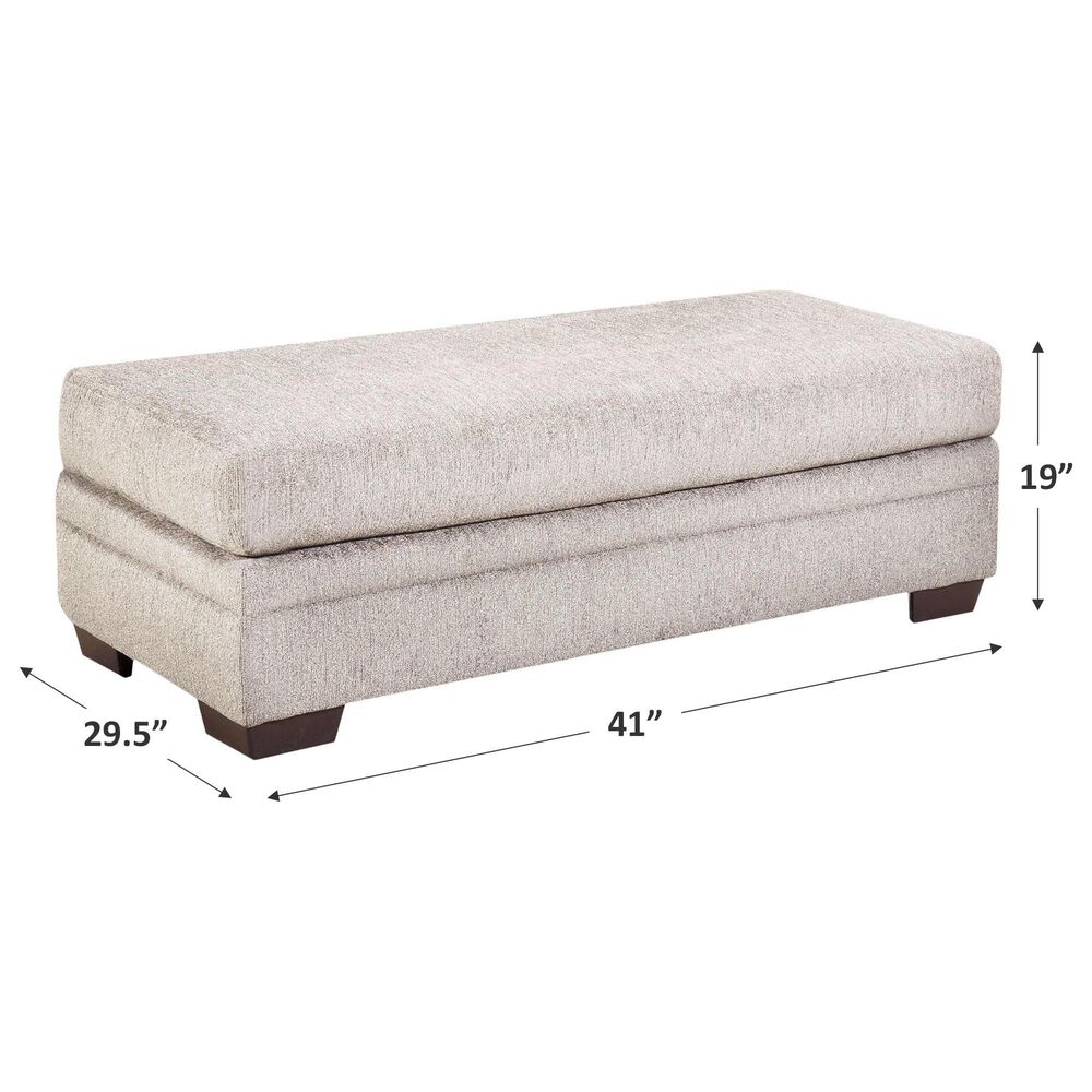 Northwestern Bailey Storage Ottoman in Cream, , large