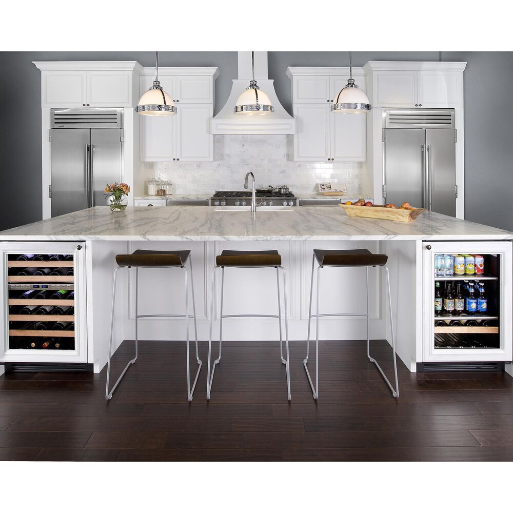 True Residential 5.28 Cu. Ft. Dual Zone Undercounter Wine Cabinet with Left Hinge and Glass Door in Panel Ready, , large