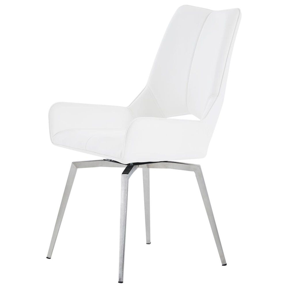 Global Furniture USA Swivel Dining Chair in White, , large