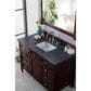 James Martin Vanities Brittany 48" Single Bathroom Vanity in Burnished Mahogany with 3 cm Charcoal Soapstone Quartz Top and Rectangle Sink, , large