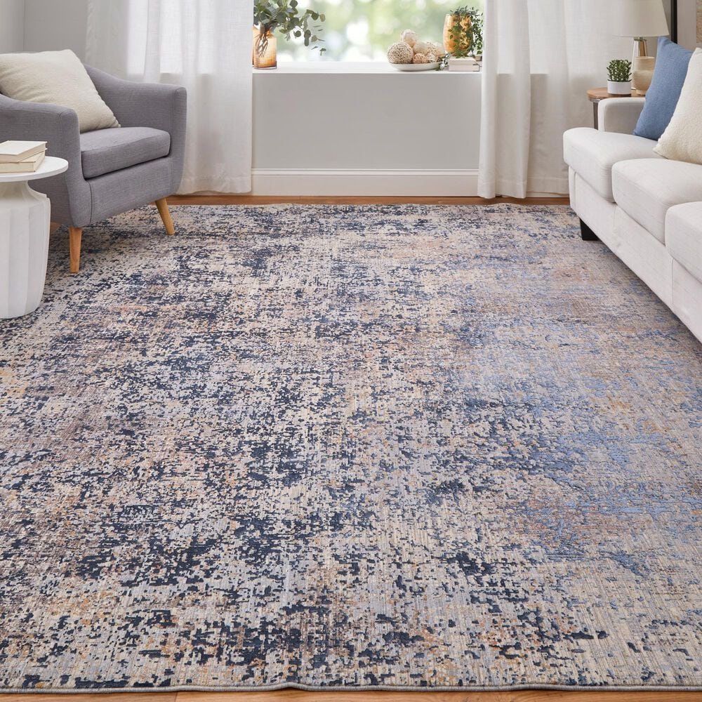 Feizy Pryor 5&#39; x 8&#39; Blue and Multicolor Area Rug, , large