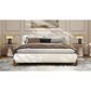 Jennifer Taylor Home Alpine Puffy Modern Queen Platform Bed in Ivory White, , large
