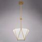 Vaxcel Lighting Burnett 3-Light Cone Pendant in Muted Brass, , large