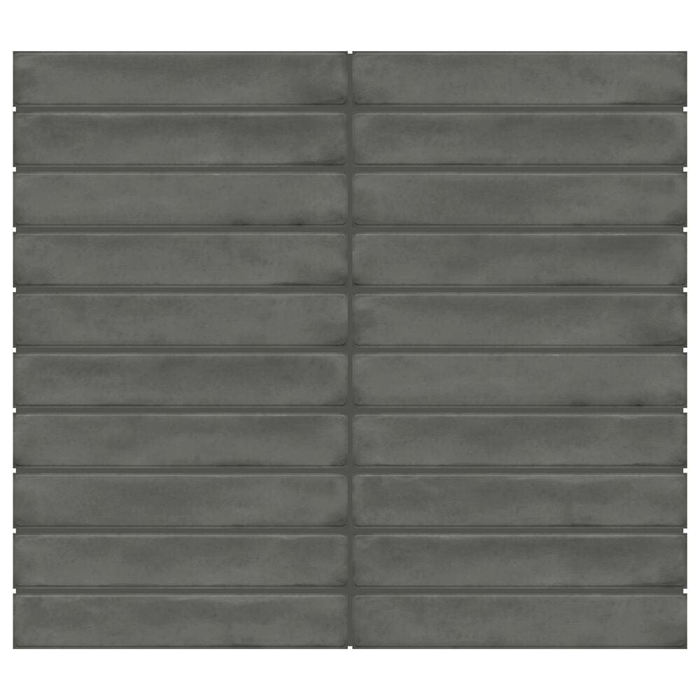 Dal-Tile Artcrafted Drift 1" x 6" Straight Joint on 11.5" x 9.75" Glazed Ceramic Mosaic Sheet, , large