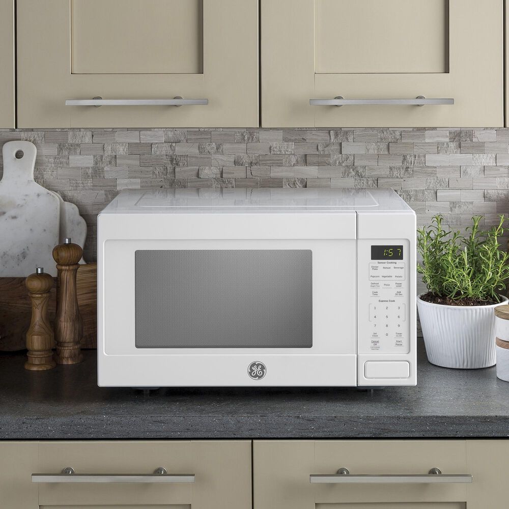 GE Appliances 1.6 Cu. Ft. Countertop Microwave Oven in White Nebraska