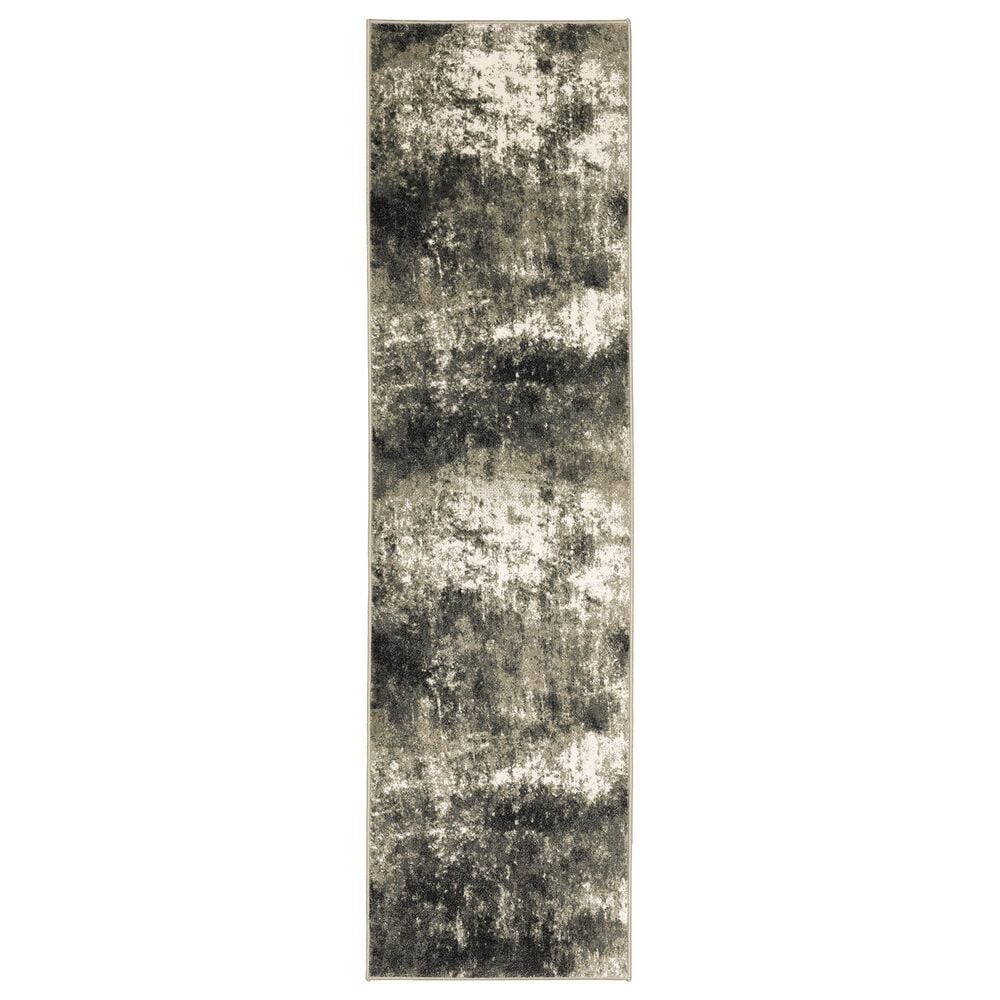 Oriental Weavers Venice Rimini 2"3" x 7"6" Charcoal and Beige Runner, , large