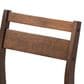 Baxton Studio Lovy 5-Piece Square Dining Set with Gray Fabric in Dark Walnut, , large