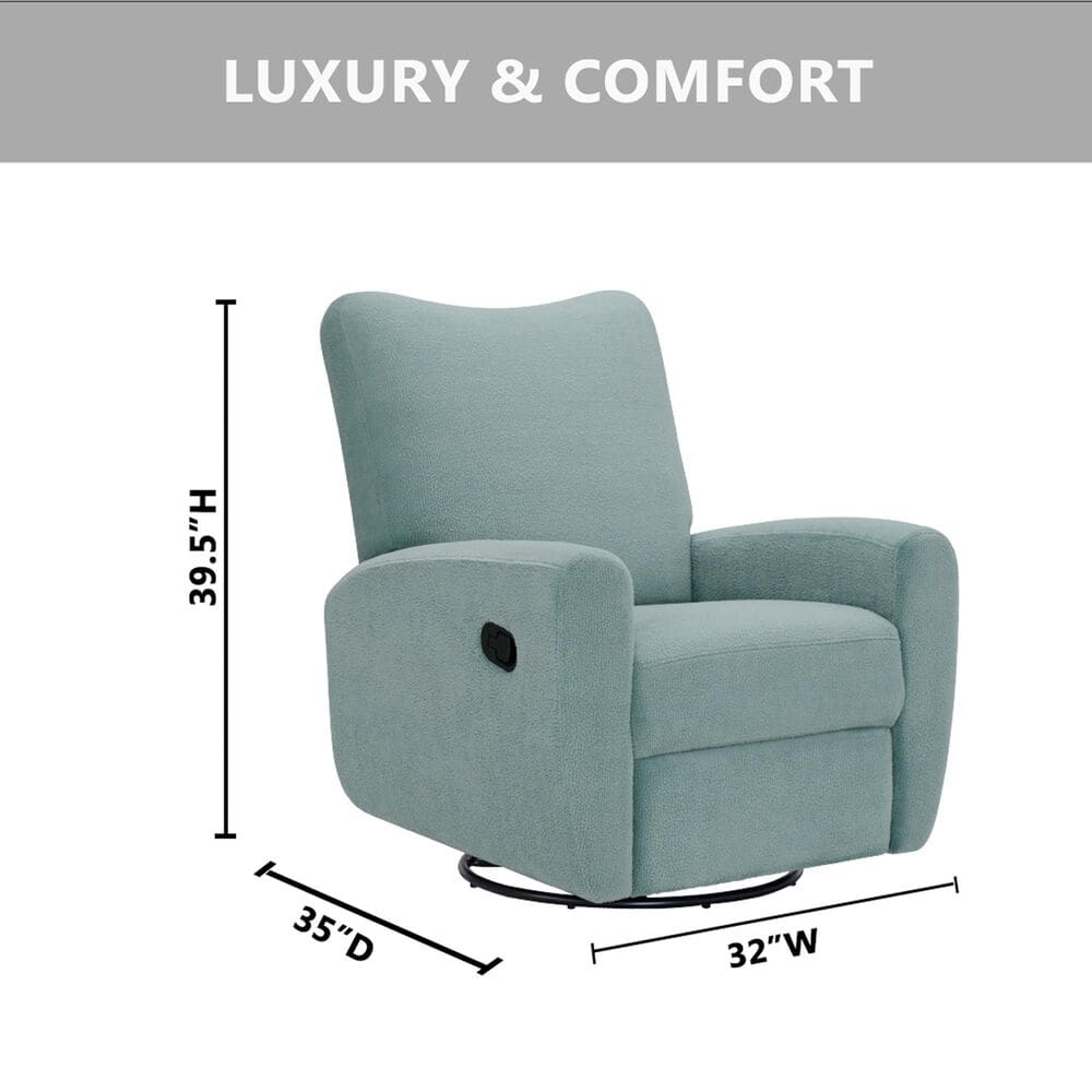 Oxford Baby Synergy Glider Recliner in Teal Mist, , large
