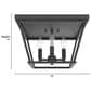 Hunter Laurel Ridge 4-Light Flush Mount in Natural Iron, , large