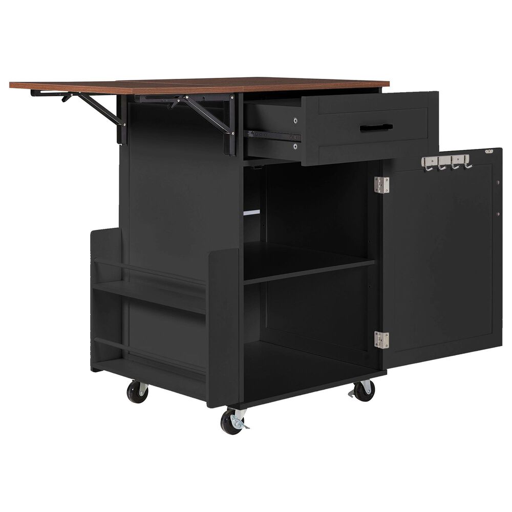 HOMLUX 39" Outdoor Kitchen Island in Black, , large